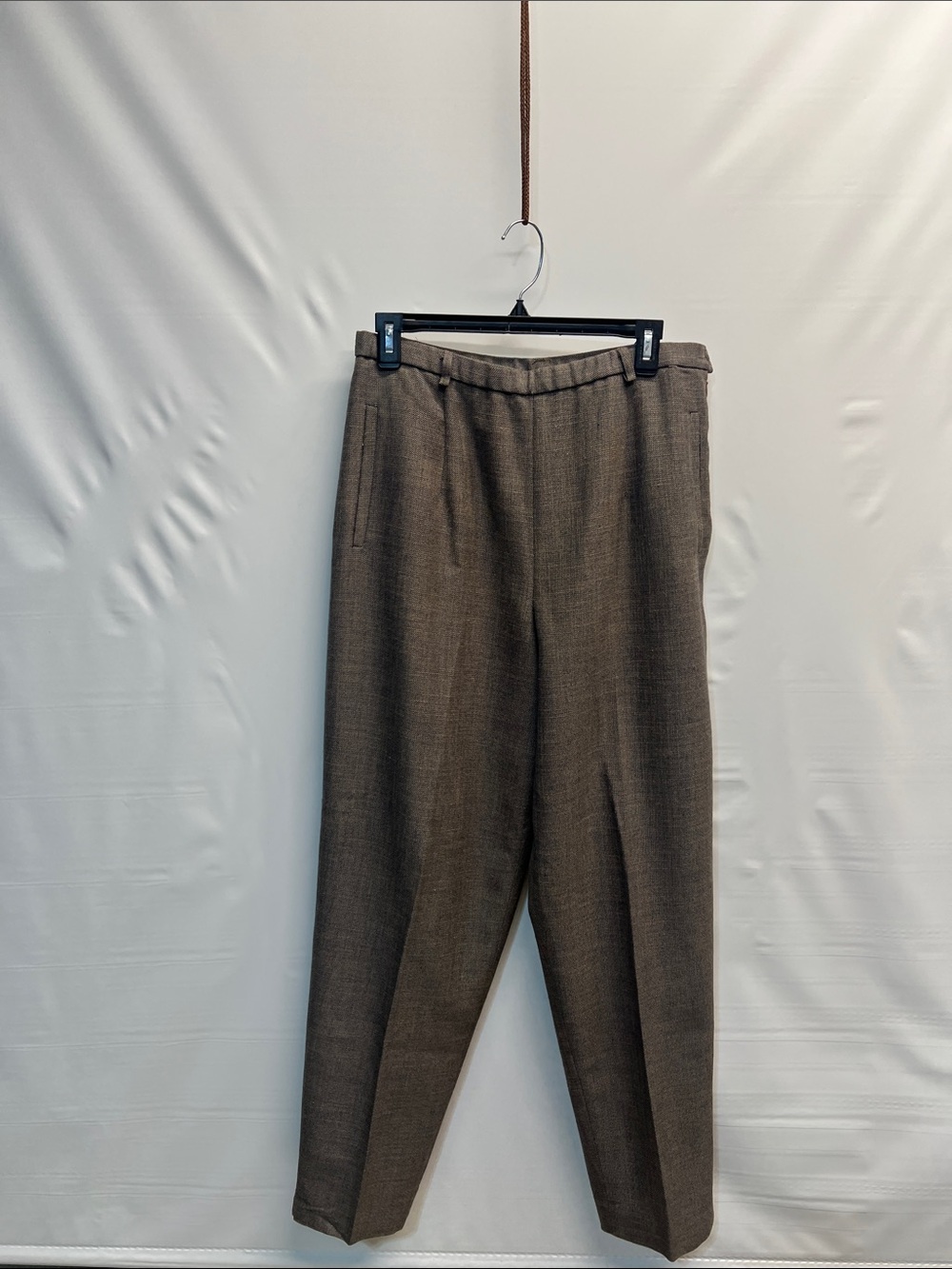 Title: Pendleton Size 14 Brown Wool Blend Pleated Trousers Made in USA